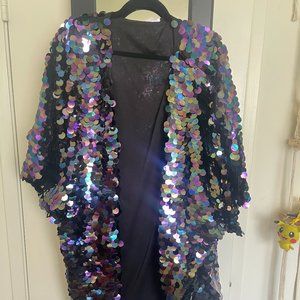 iheartRaves Mermaid Sequin Kimono Jacket